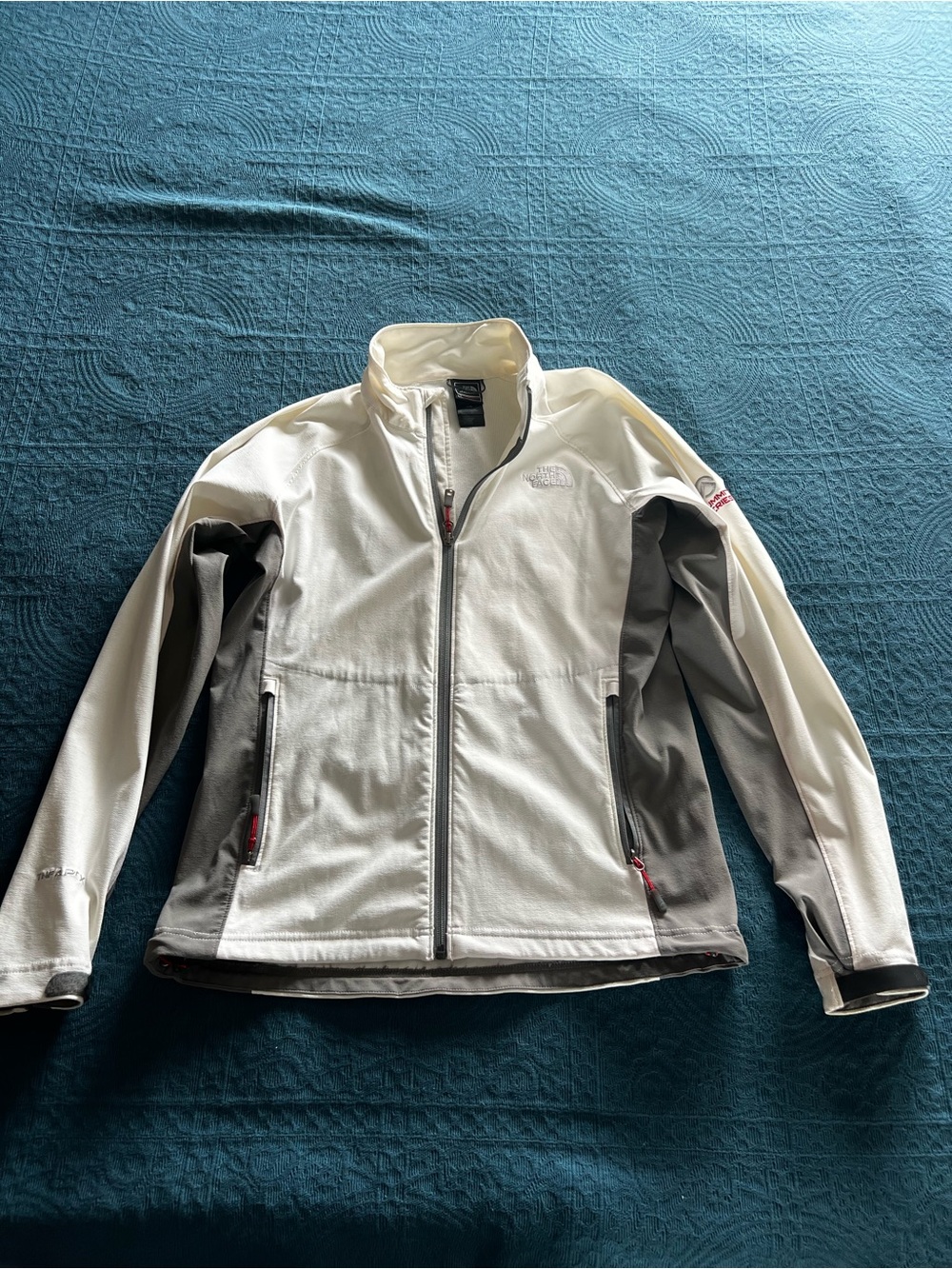 The North Face Summit Series White Gray Zip-Up Activewear Cinch Hem Jacket-L - Picture 4 of 16